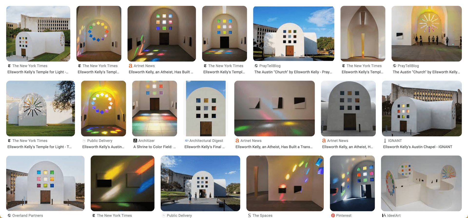 Rose-window projection composition — color blocks mapped to Kelly's chapel grammar