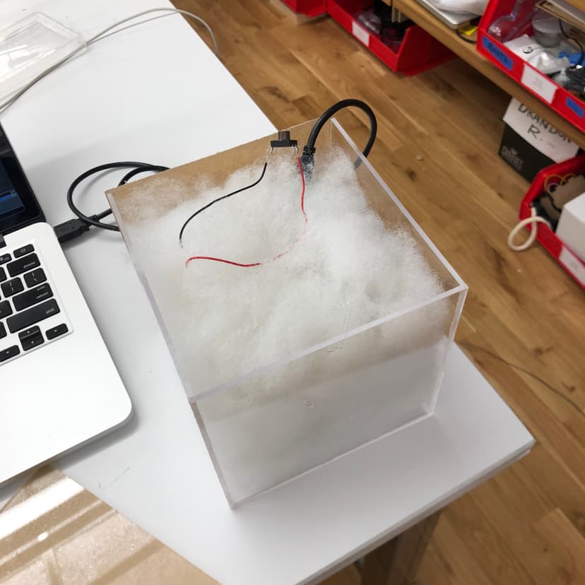 Breadboard — photosensor through a pull-down resistor