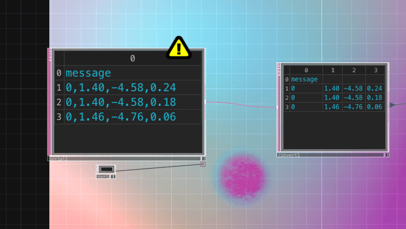 First TD parameter wired to button