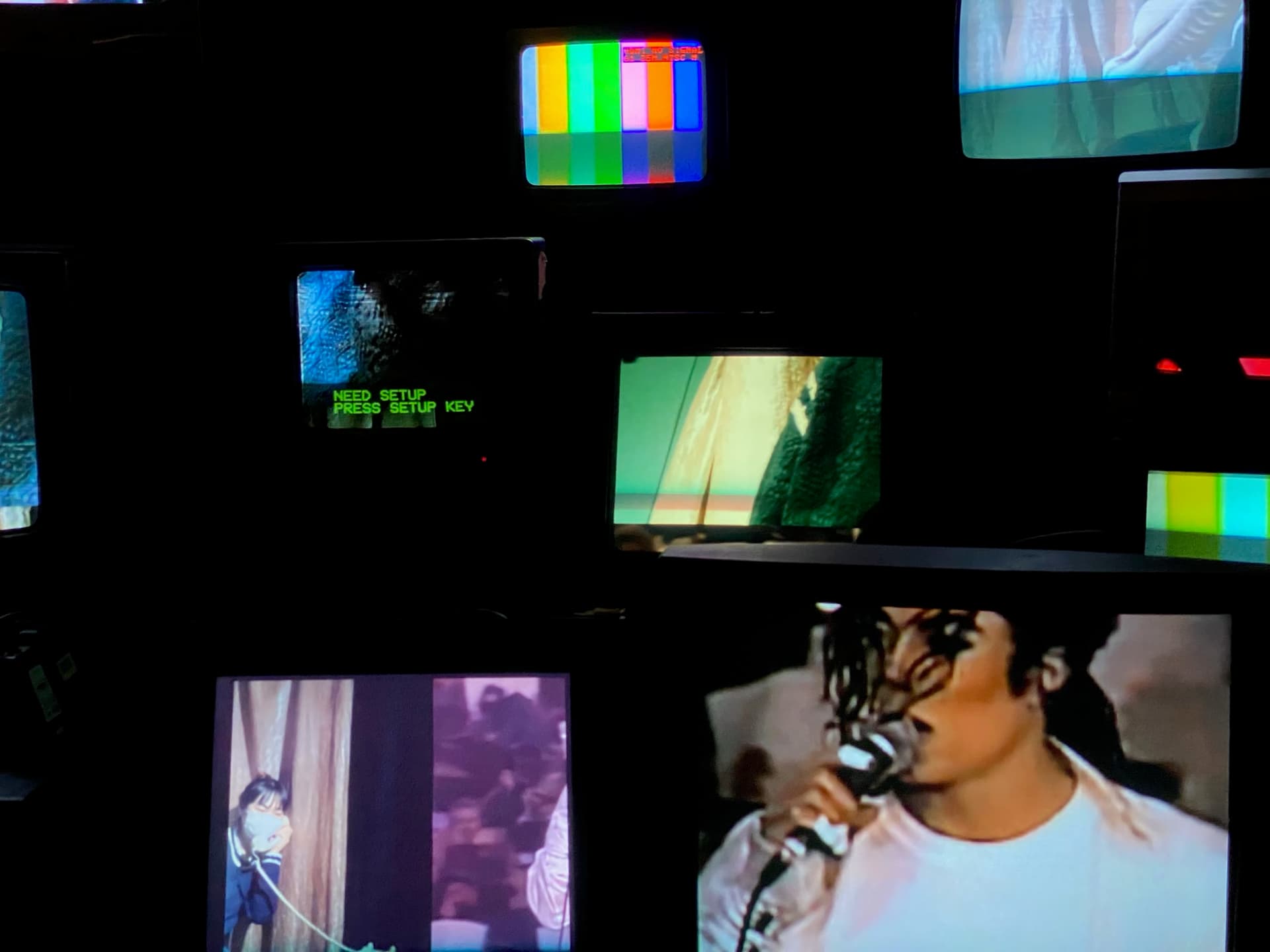 CRT constellation — camera, screen, and viewer in one loop